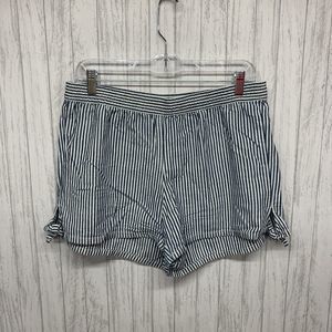 Womens Size M Madewell Cotton Striped Shorts EUC